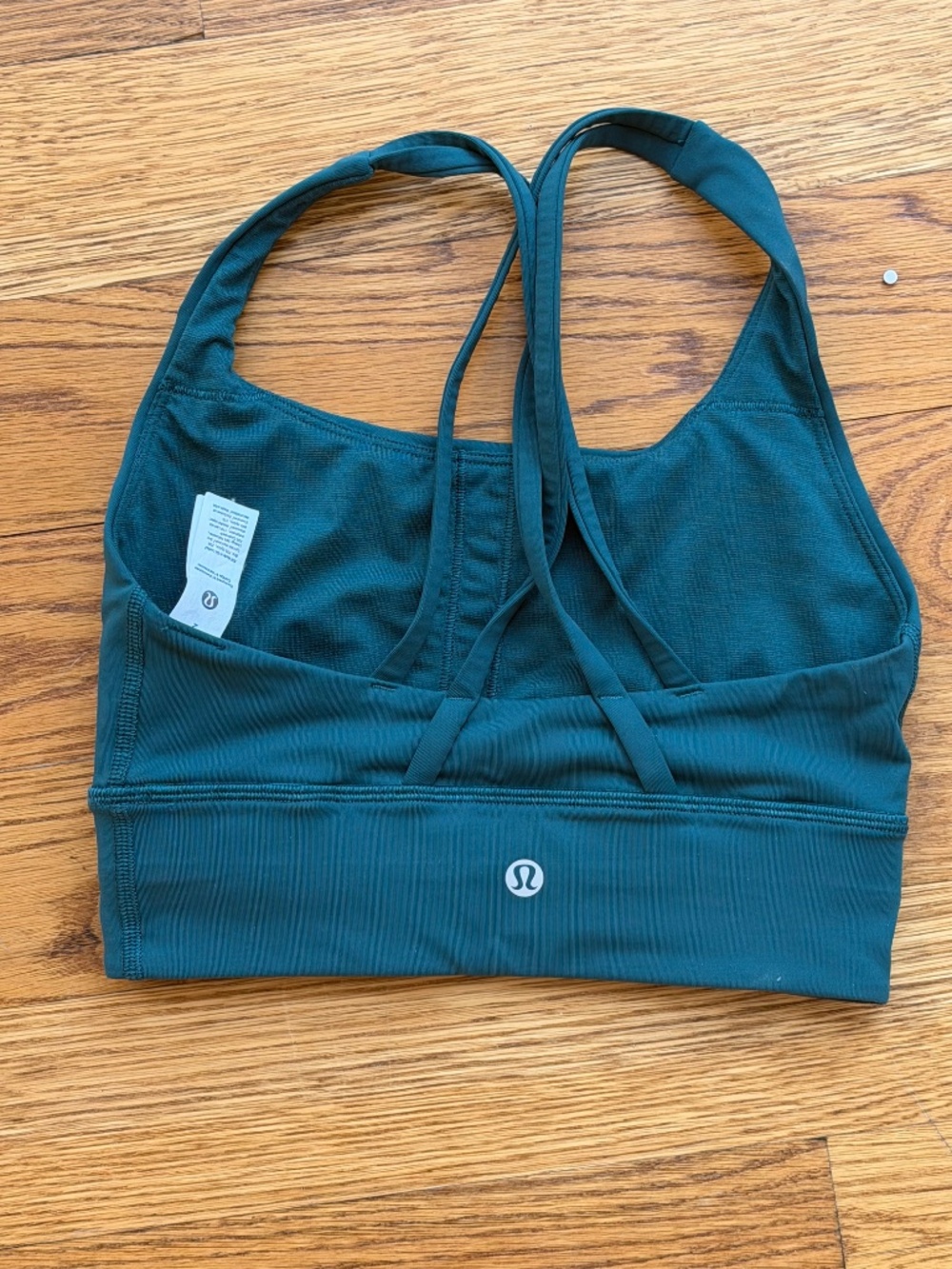 Lululemon Energy Longline Sports Bra Size 2 Color: teal/green Yoga Pilates - Picture 2 of 5